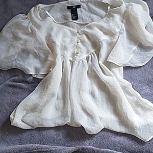 H&M blouse cream